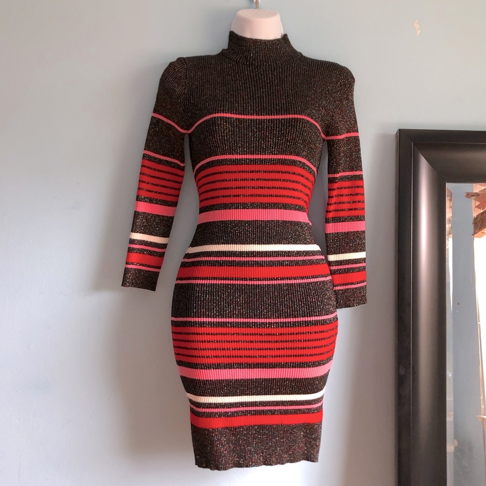 Forever21 Mid-Sleeve Striped Dress